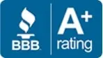 Better Business Bureau accredited business, Seal A+ Rating Badge